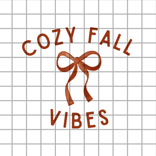 Cozy fall Vibes bow PNG Design