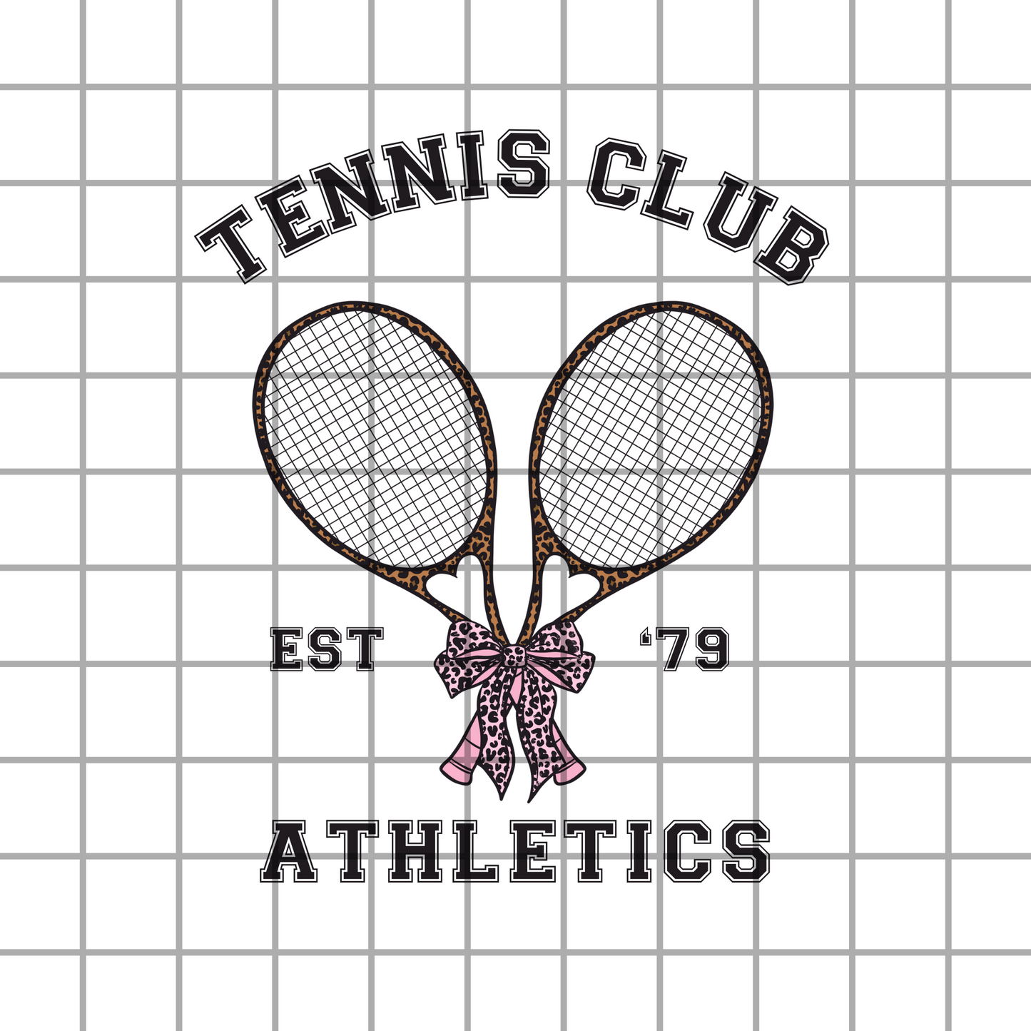 Girly Tennis club PNG Design