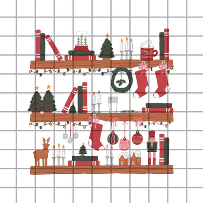 Cozy Christmas shelf PNG Design