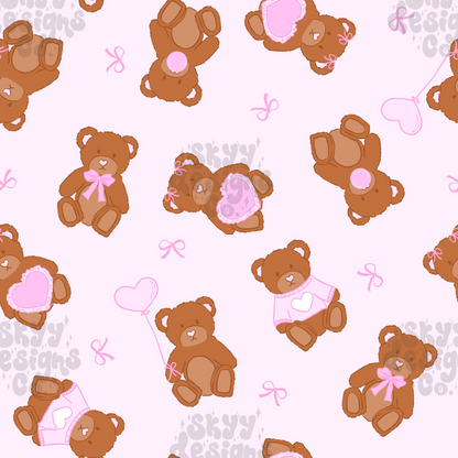 Valentine bears Seamless pattern