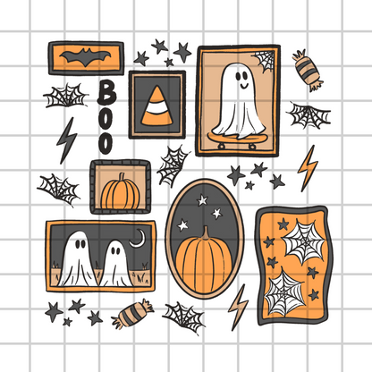 Boys Halloween Stamp PNG design