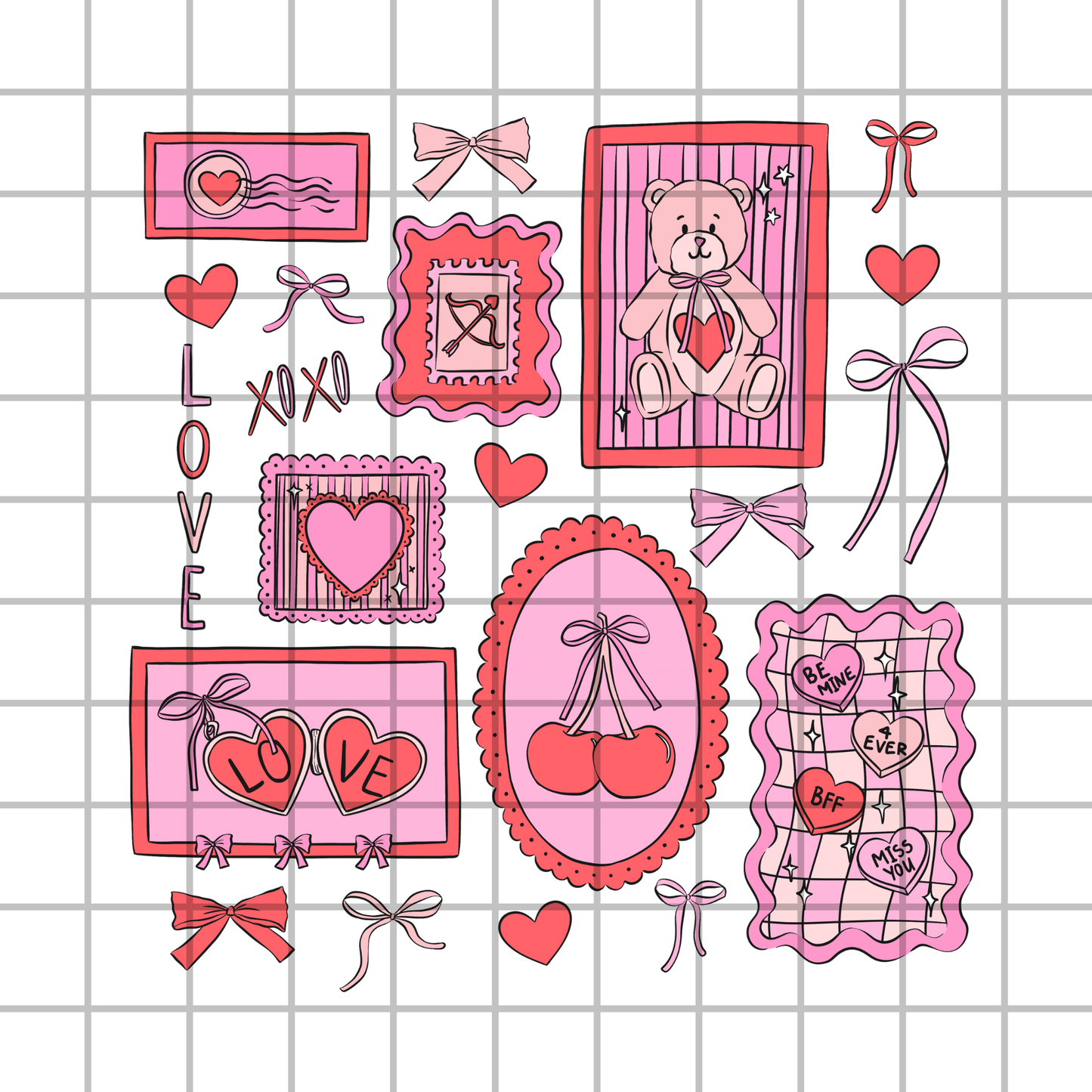 Valentine Stamp PNG Design