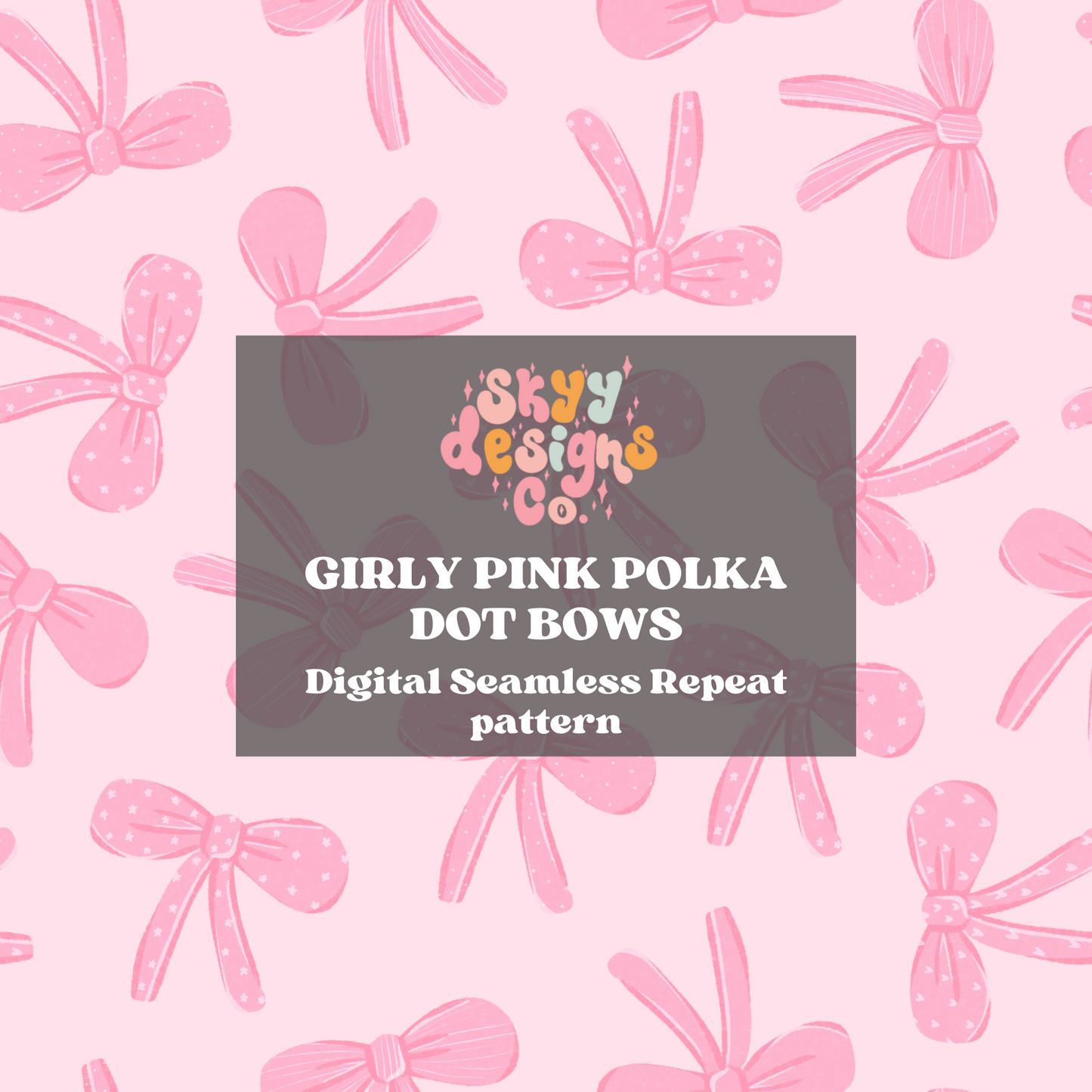 Girly pink bows Pattern