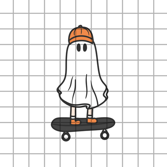 Skateboarding Ghosts PNG Design