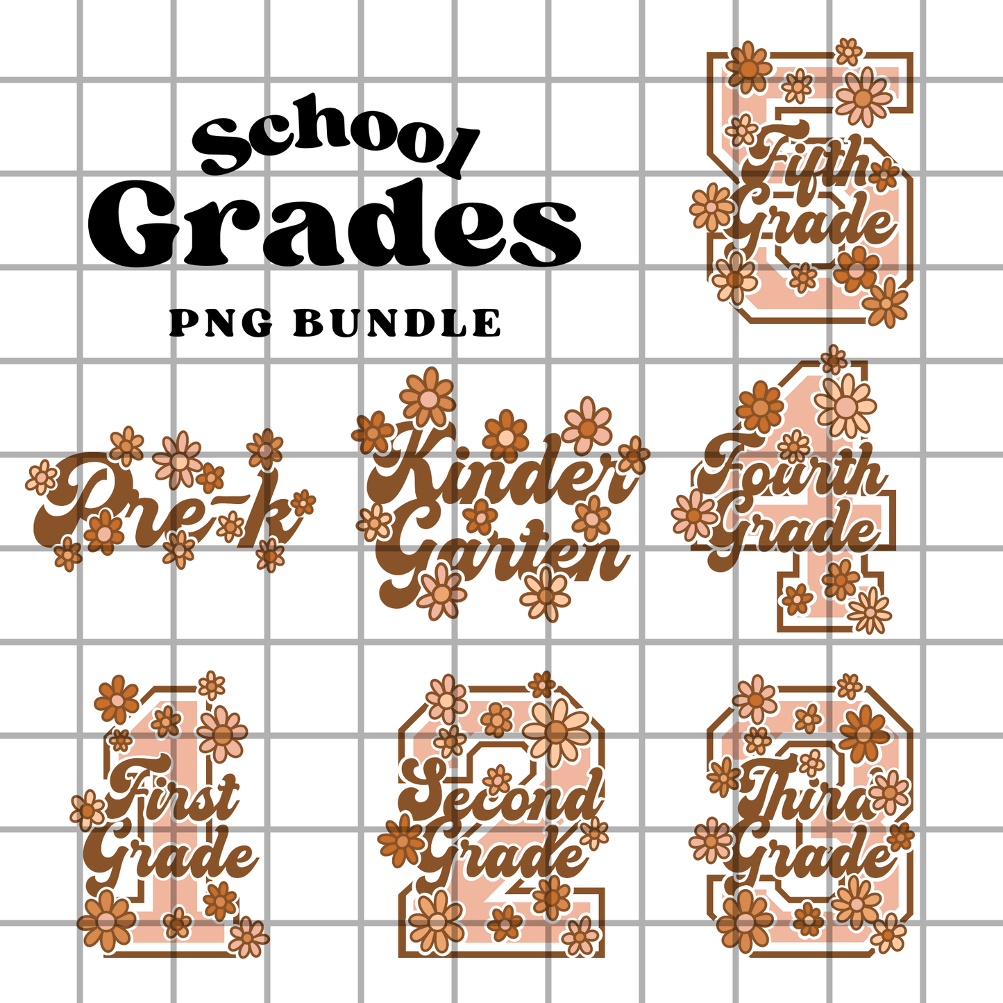 School Grades PNG Design Bundle