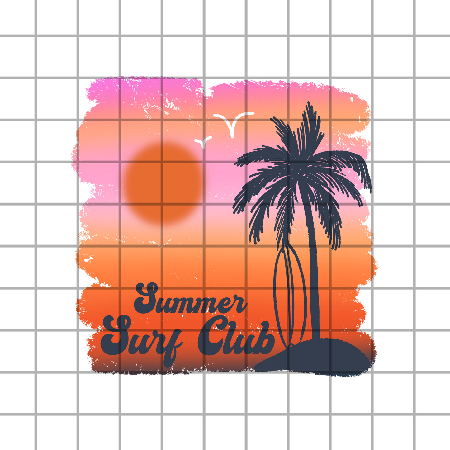 Ombre Summer Beach PNG Design