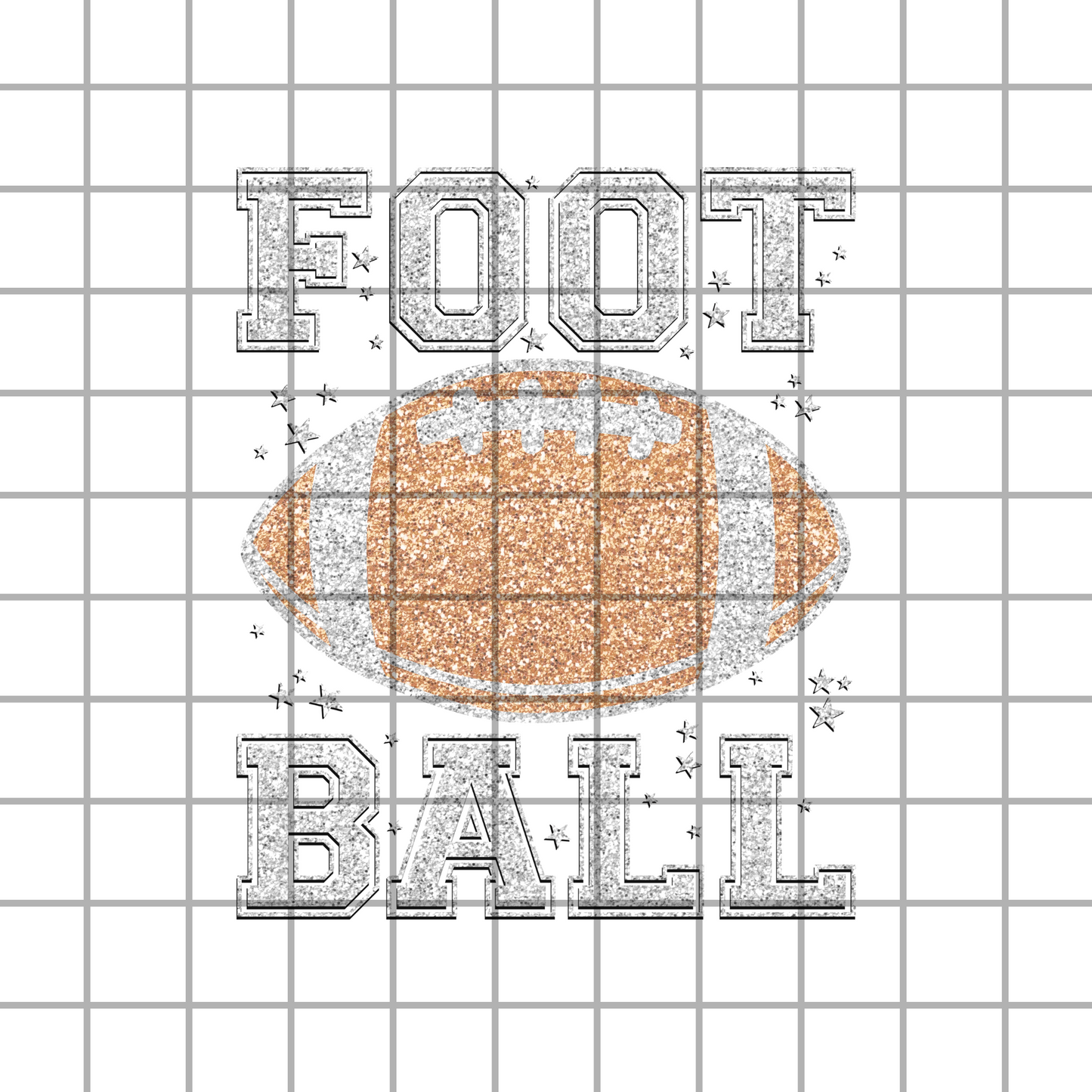 Glitter Football PNG Design