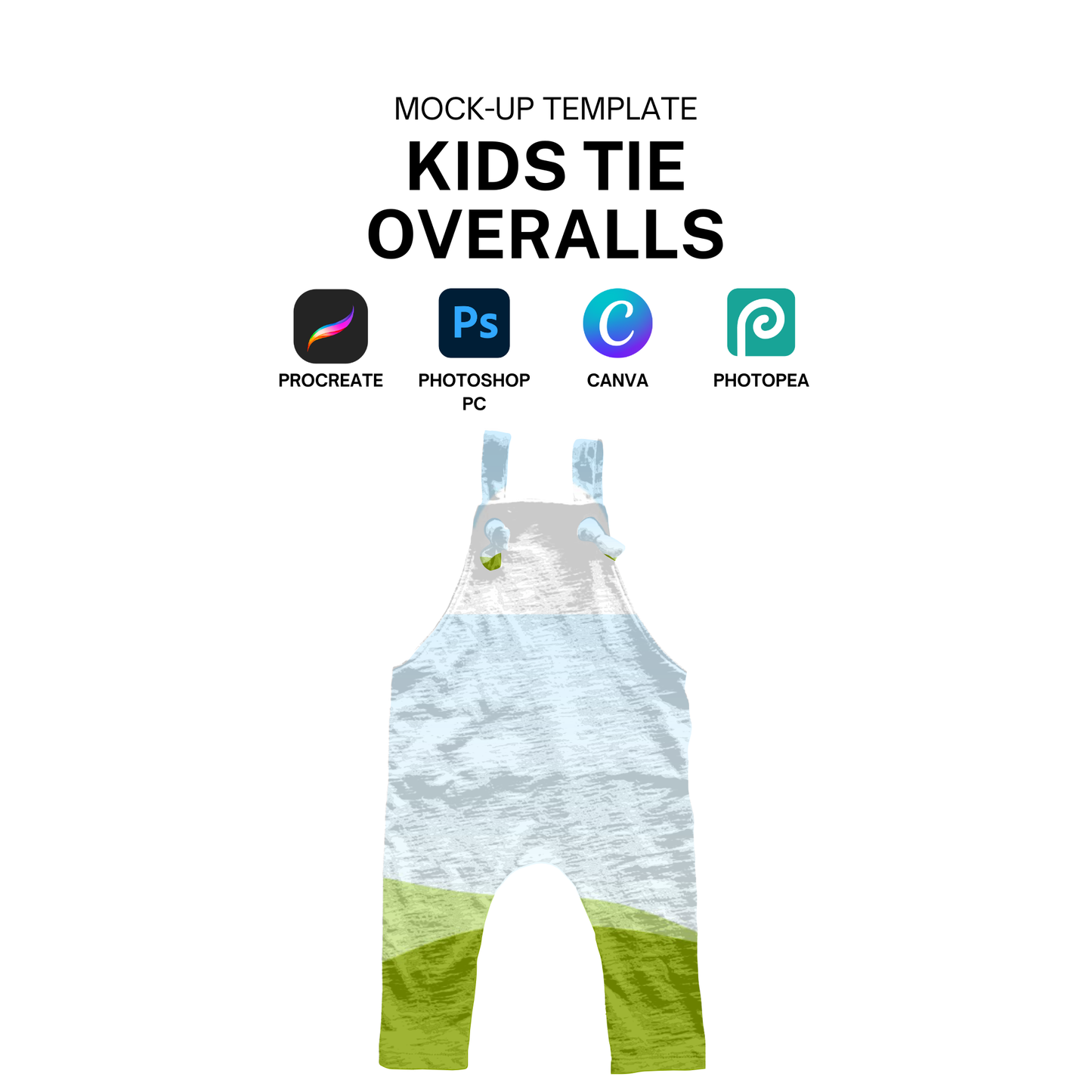 Tie overall mock-up template