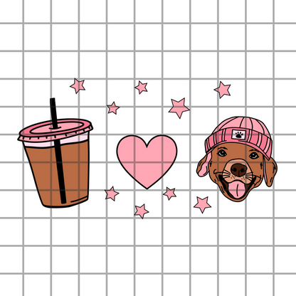 Coffee Dog lover PNG Design