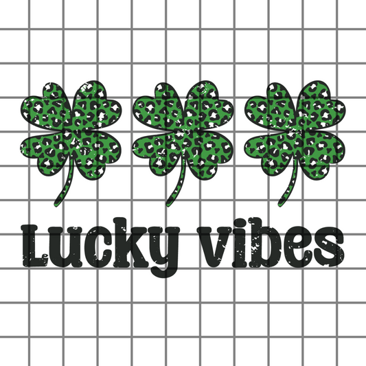 Lucky vibes clovers PNG file