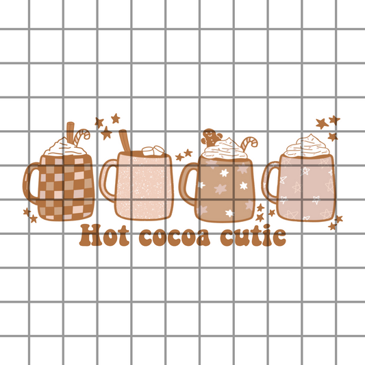 Hot cocoa cutie PNG design