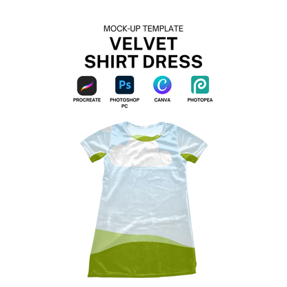 velvet dress mockup template
