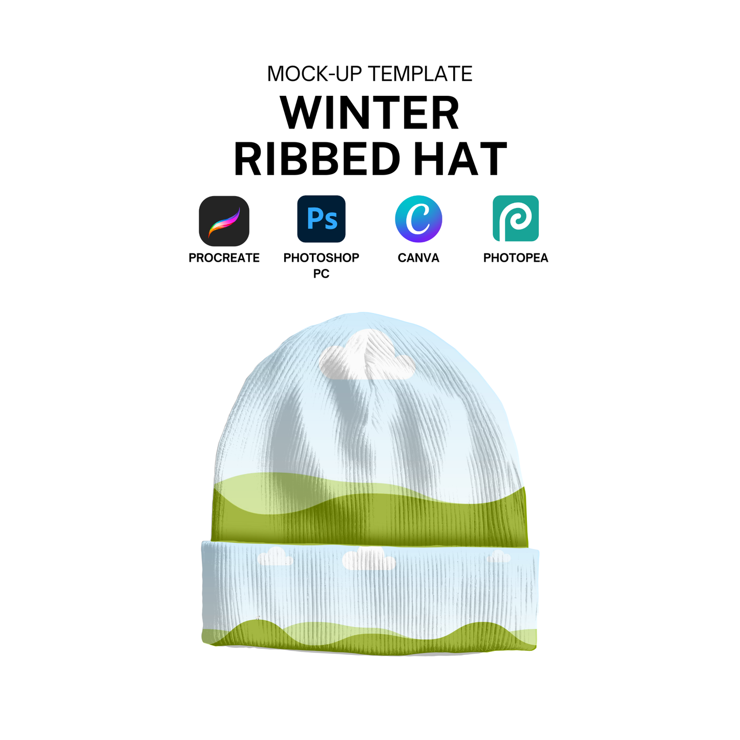 Ribbed Hat Mock-up