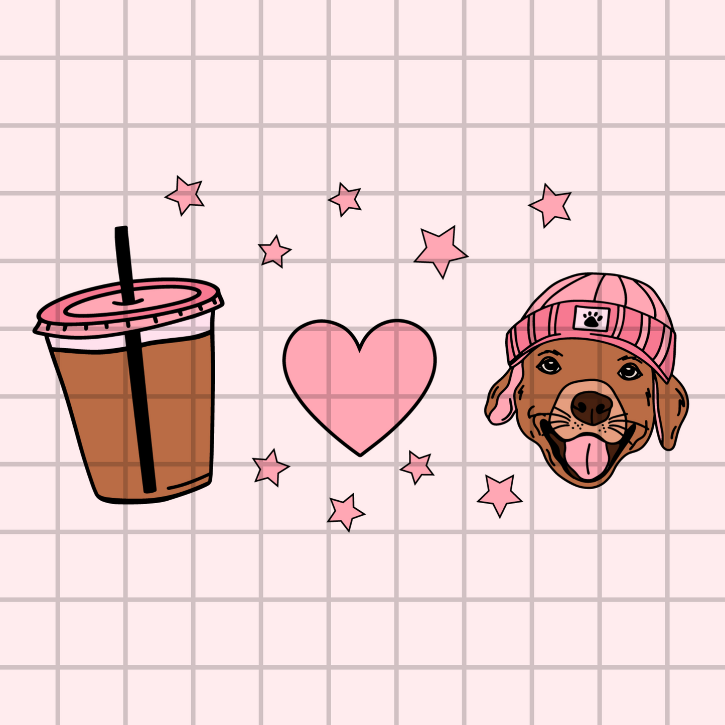 Coffee Dog lover PNG Design