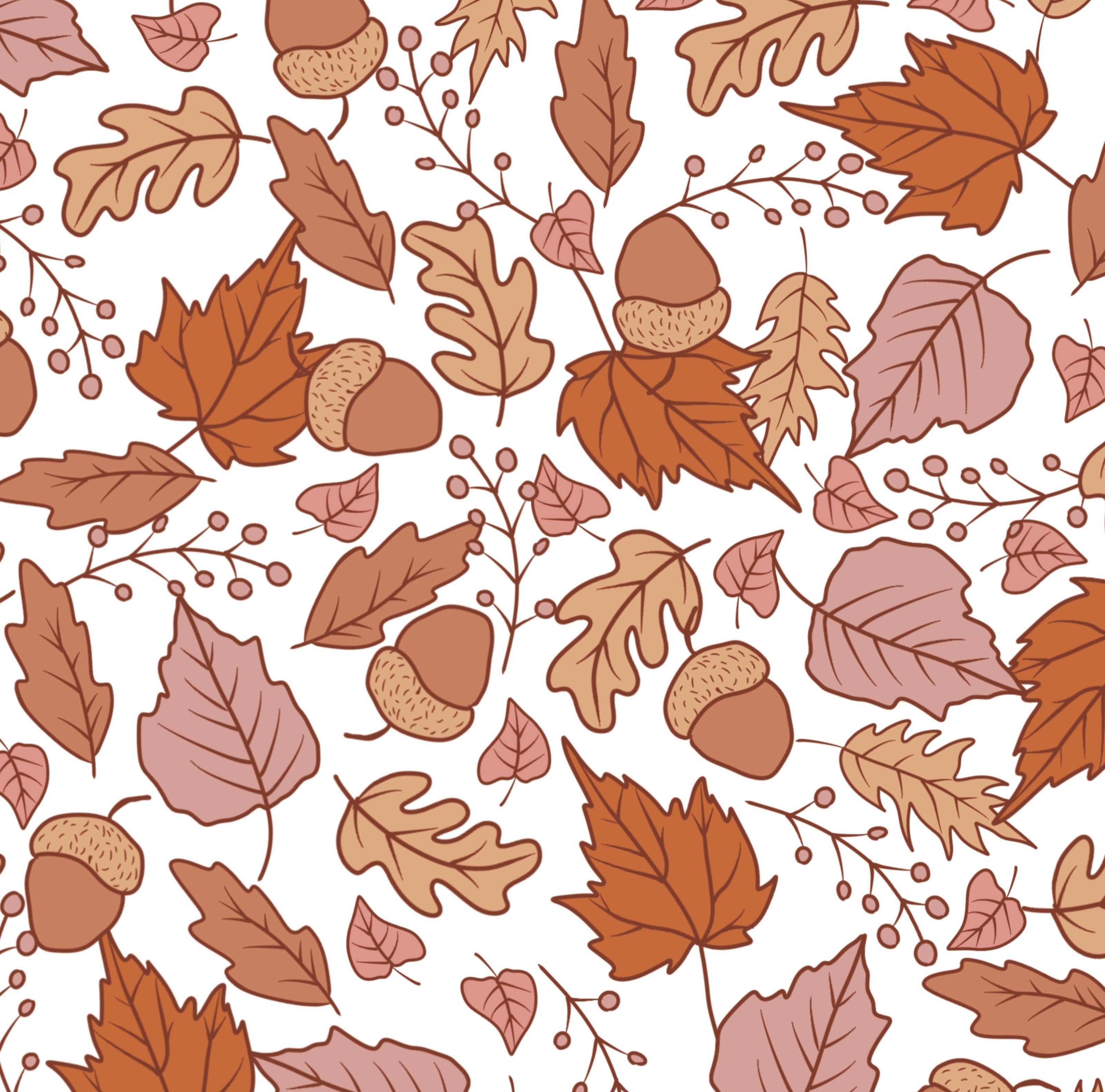 Fall theme seamless surface pattern design digital downloads