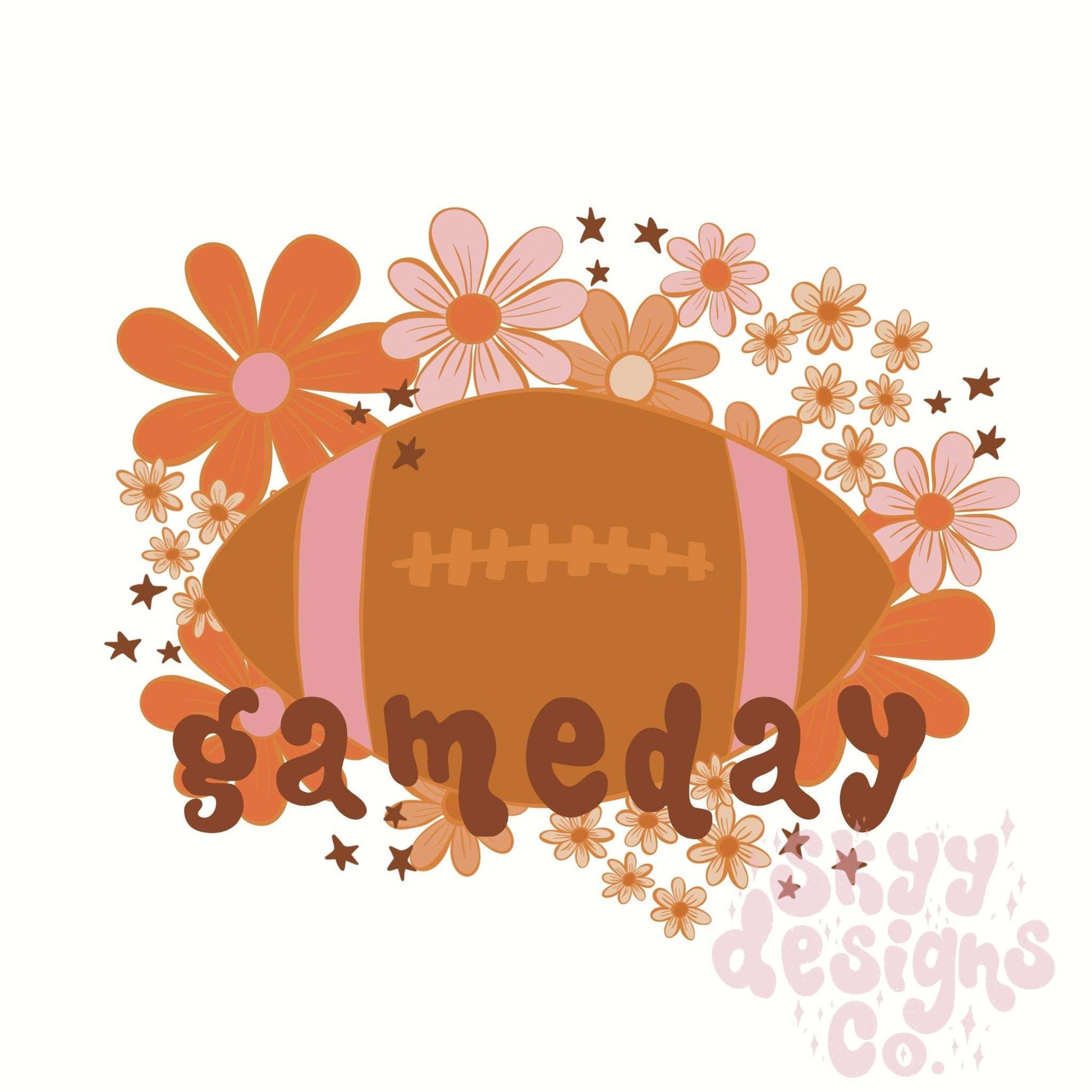 Game day football retro png sublimation - SkyyDesignsCo
