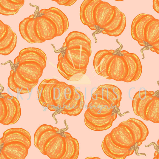 Glitter pumpkins digital seamless pattern for fabrics and wallpapers, Pumpkin seamless pattern, girly Halloween seamless, Kids seamless file - SkyyDesignsCo