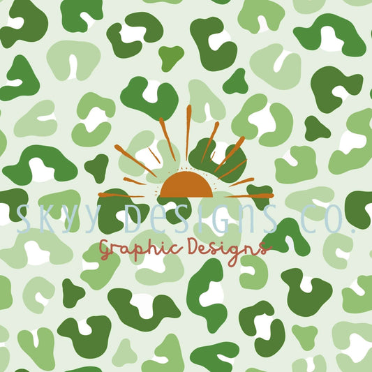 Green cheetah digital seamless pattern for fabrics and wallpapers, St. Patrick's leopard digital paper, Cheetah print repeat pattern file - SkyyDesignsCo