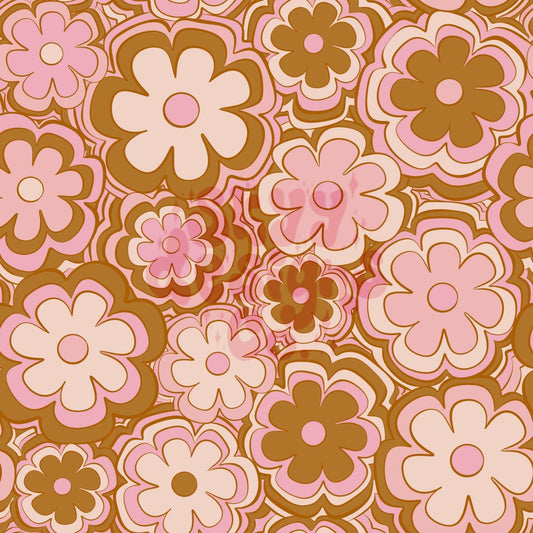 Groovy daisy seamless pattern - SkyyDesignsCo