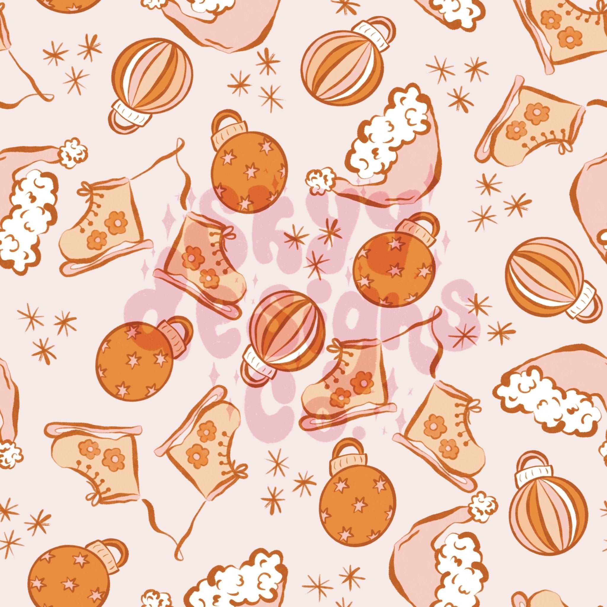 Freestyle Patterns Ice Rink Ice skates winter seamless pattern – Skyy Designs Co.