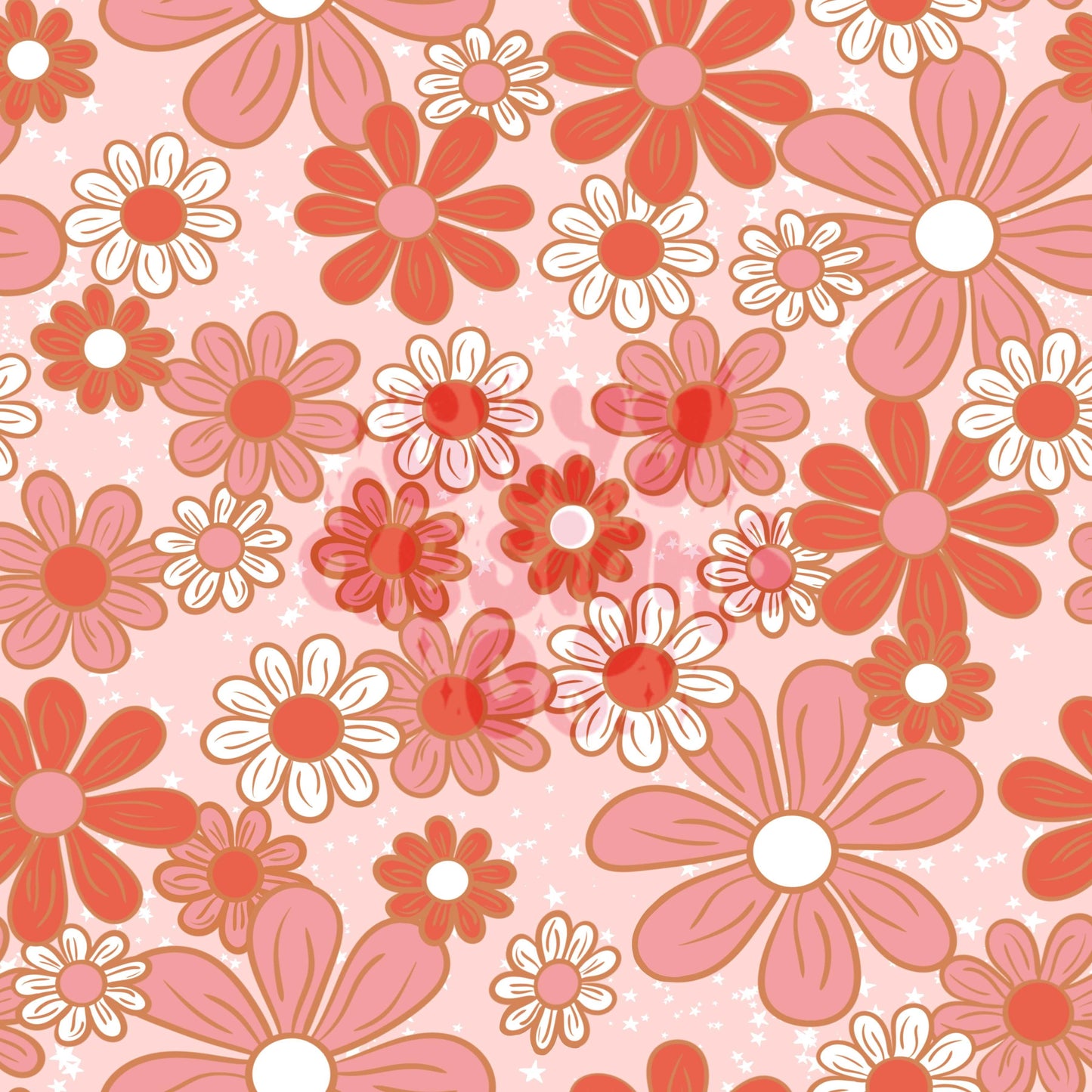 Pink Christmas floral seamless pattern SkyyDesignsCo