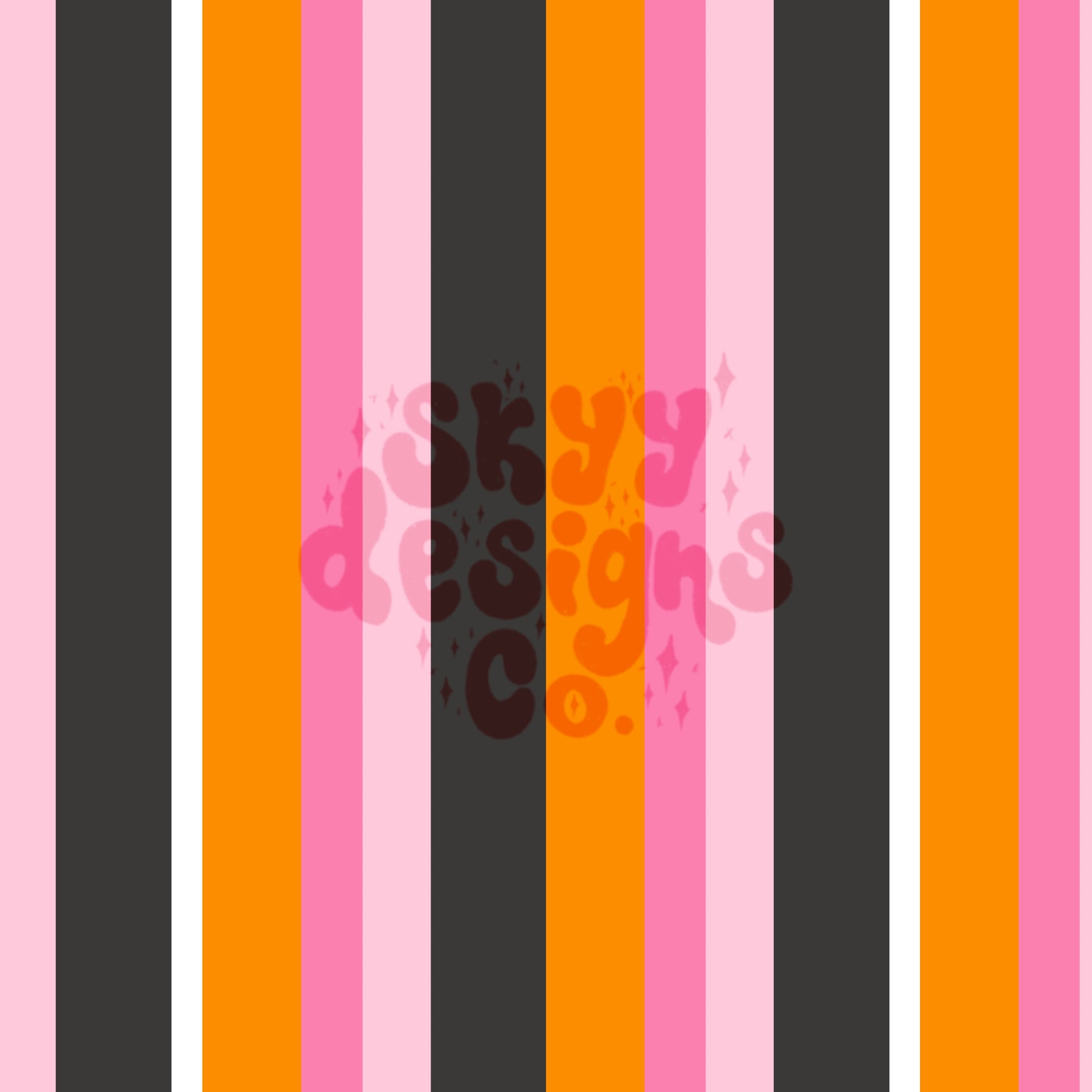 Halloween stripes seamless pattern - SkyyDesignsCo
