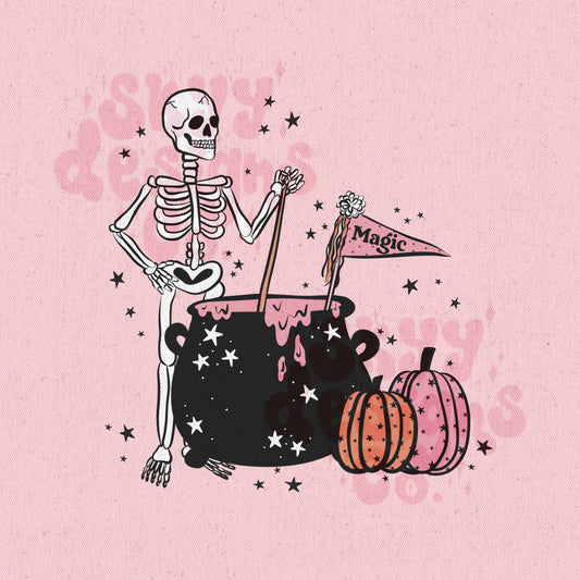Skeleton spooky Halloween PNG sublimation - SkyyDesignsCo