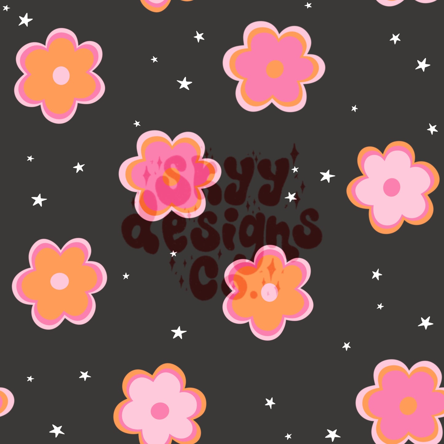 Halloween girly retro floral seamless pattern - SkyyDesignsCo