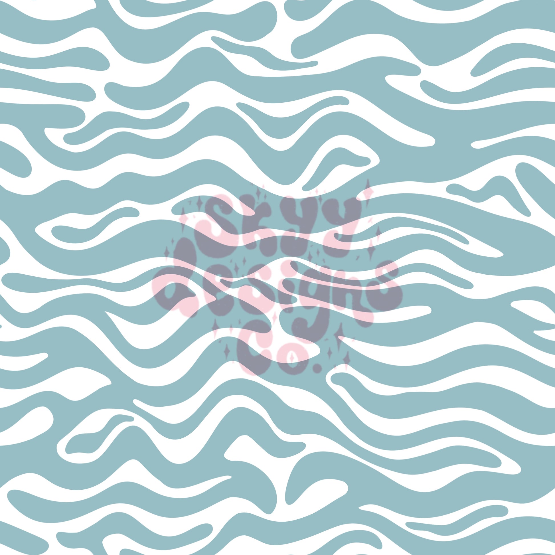 Summer abstract waves seamless surface pattern - SkyyDesignsCo