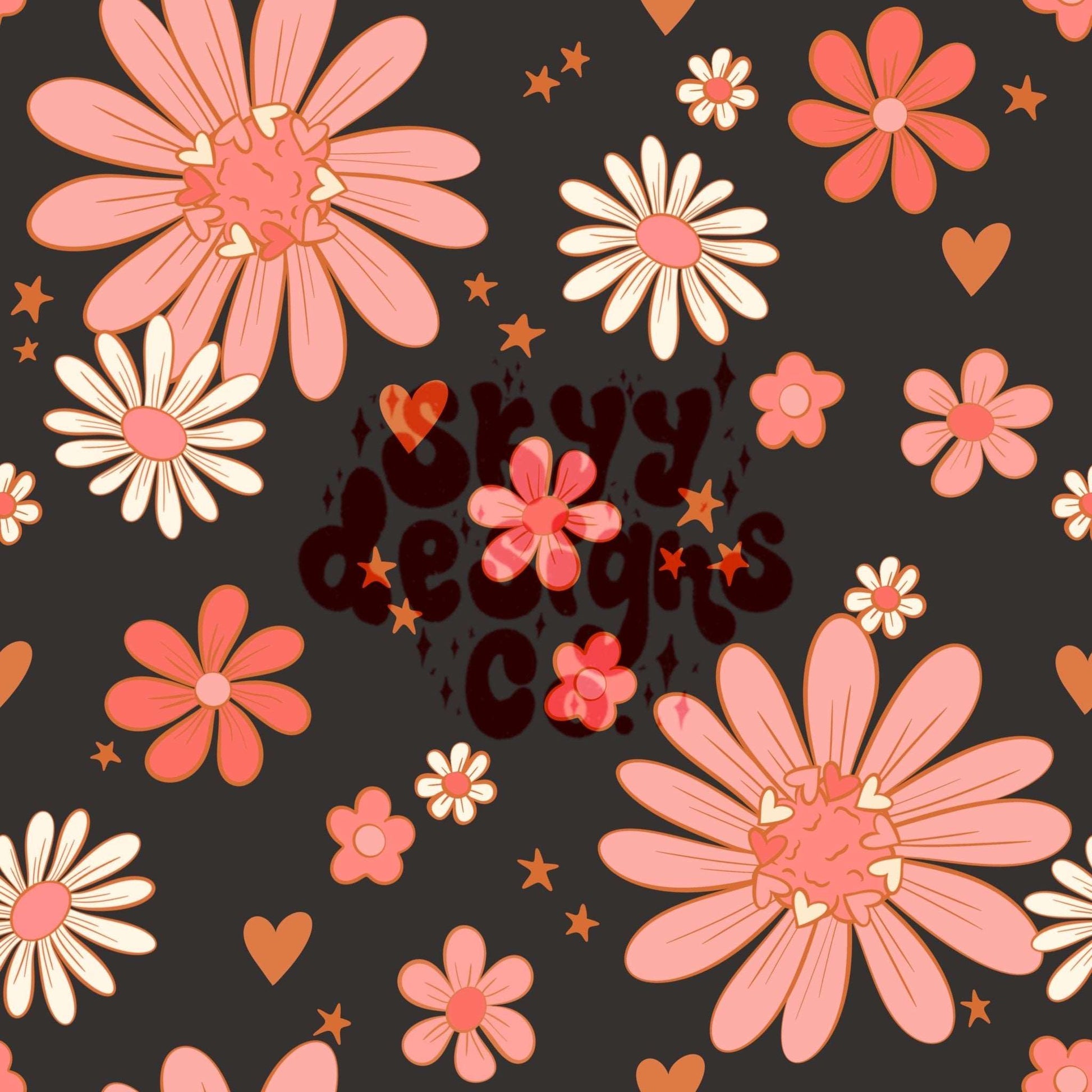 Love floral valentines seamless pattern - SkyyDesignsCo