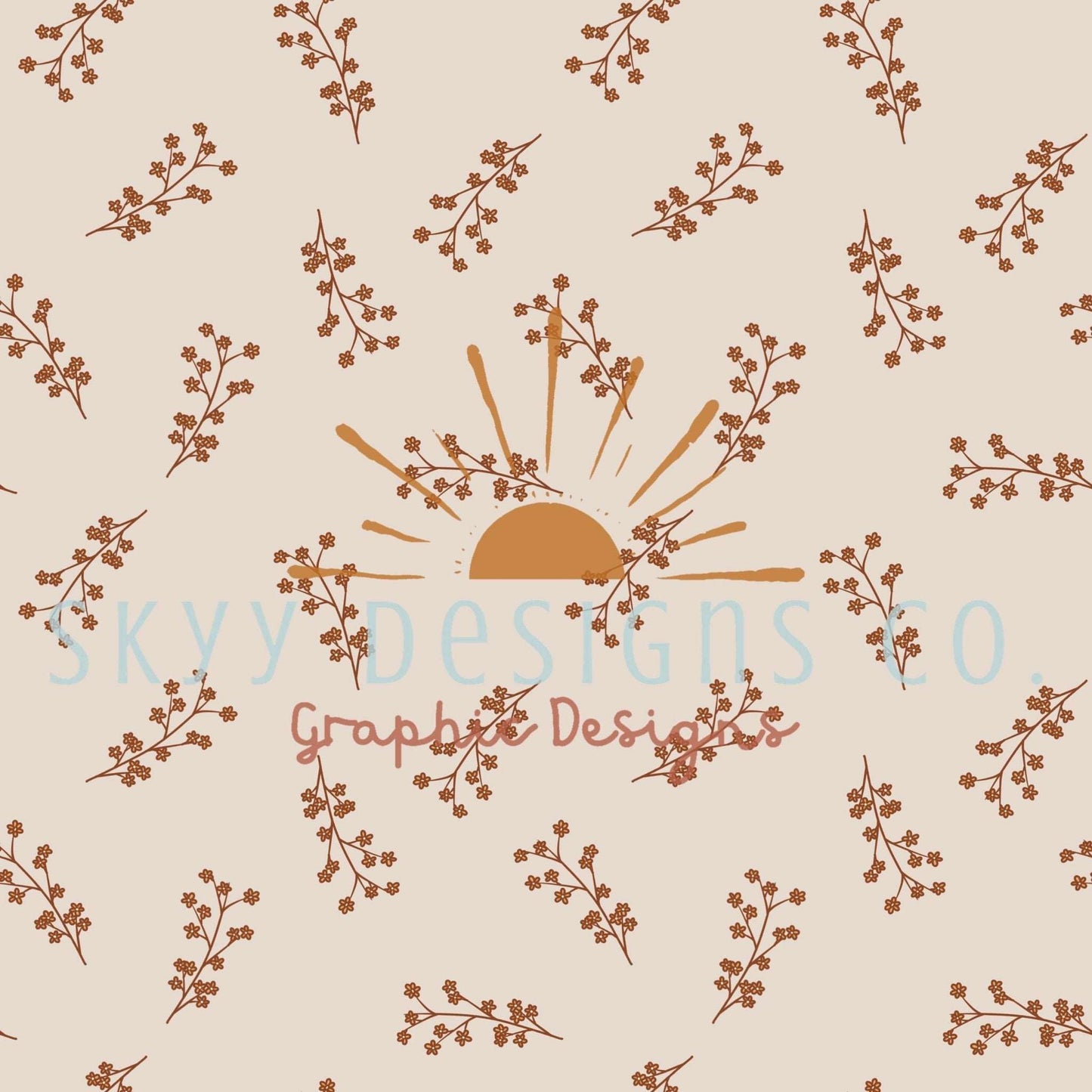 Neutral dainty floral seamless pattern - SkyyDesignsCo