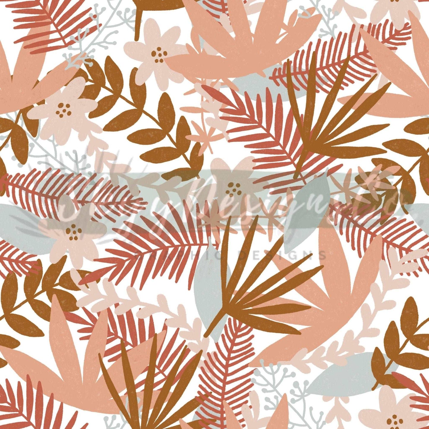Neutral Tropical leaves digital seamless pattern for fabrics and wallpapers, tropical seamless repeat pattern, Digital paper neutral floral - SkyyDesignsCo