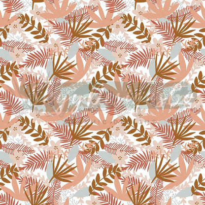 Neutral Tropical leaves digital seamless pattern for fabrics and wallpapers, tropical seamless repeat pattern, Digital paper neutral floral - SkyyDesignsCo