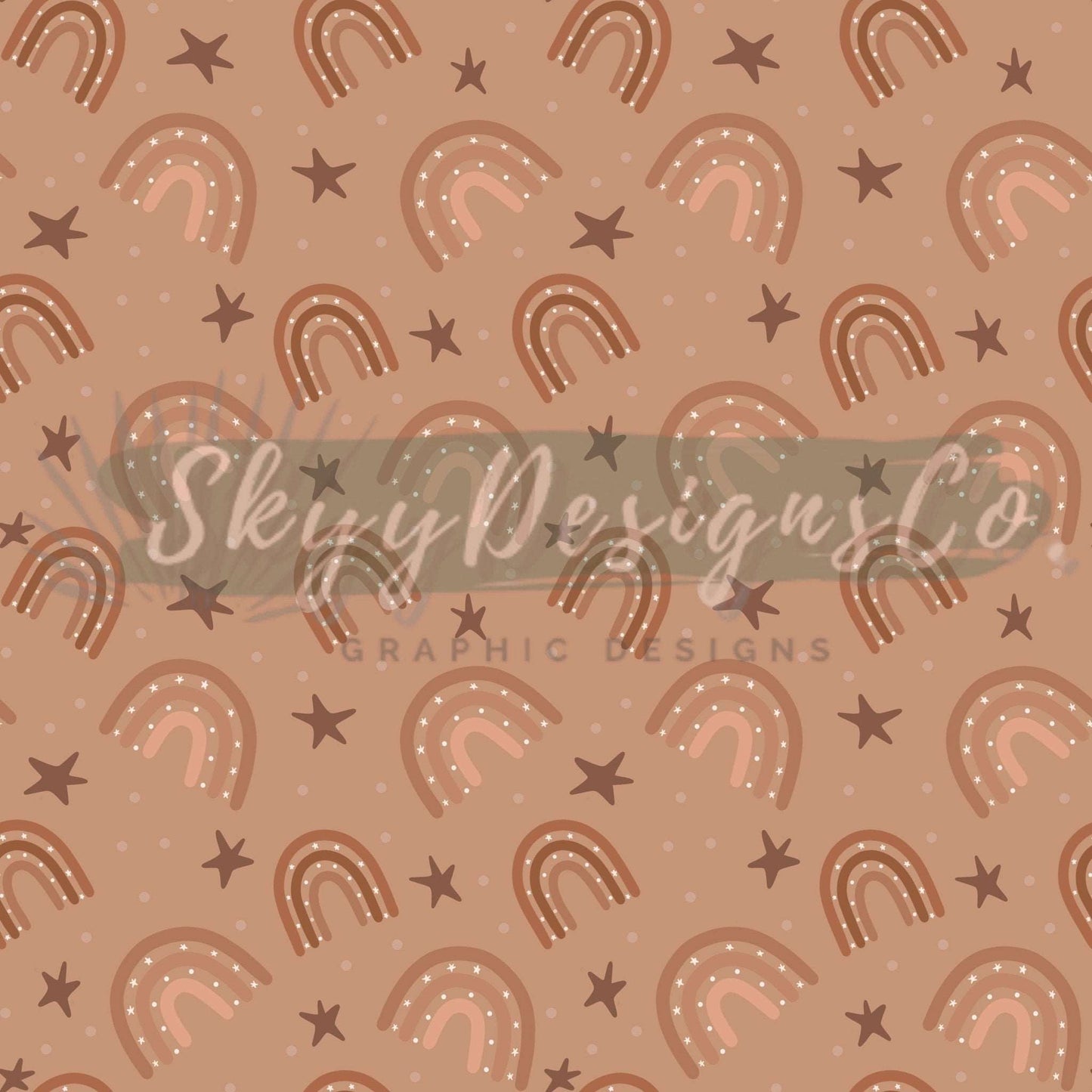Neutral western rainbows  digital seamless pattern for fabrics and wallpapers, Neutral rainbows seamless, Digital paper rainbows kids fabric - SkyyDesignsCo
