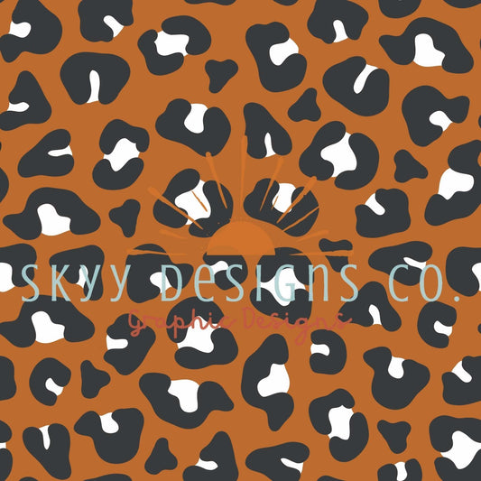 Orange cheetah seamless pattern - SkyyDesignsCo