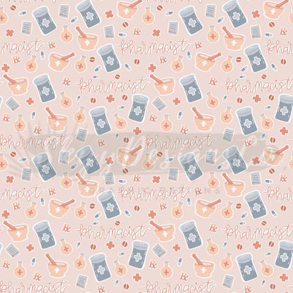 Pharmacists medical digital seamless pattern for fabrics and wallpapers, Medical seamless pattern, doctor digital paper, medicine seamless - SkyyDesignsCo