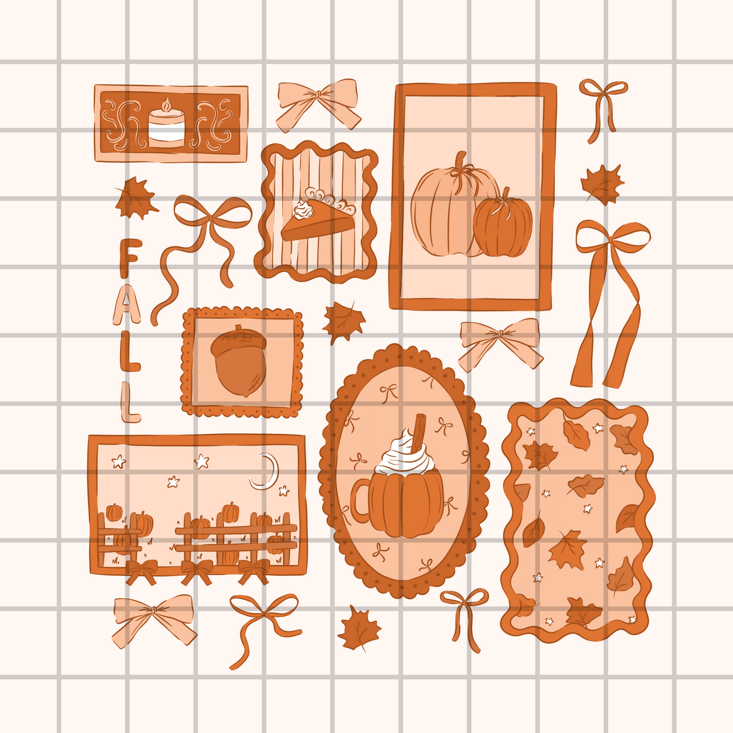 Preppy Fall PNG frame