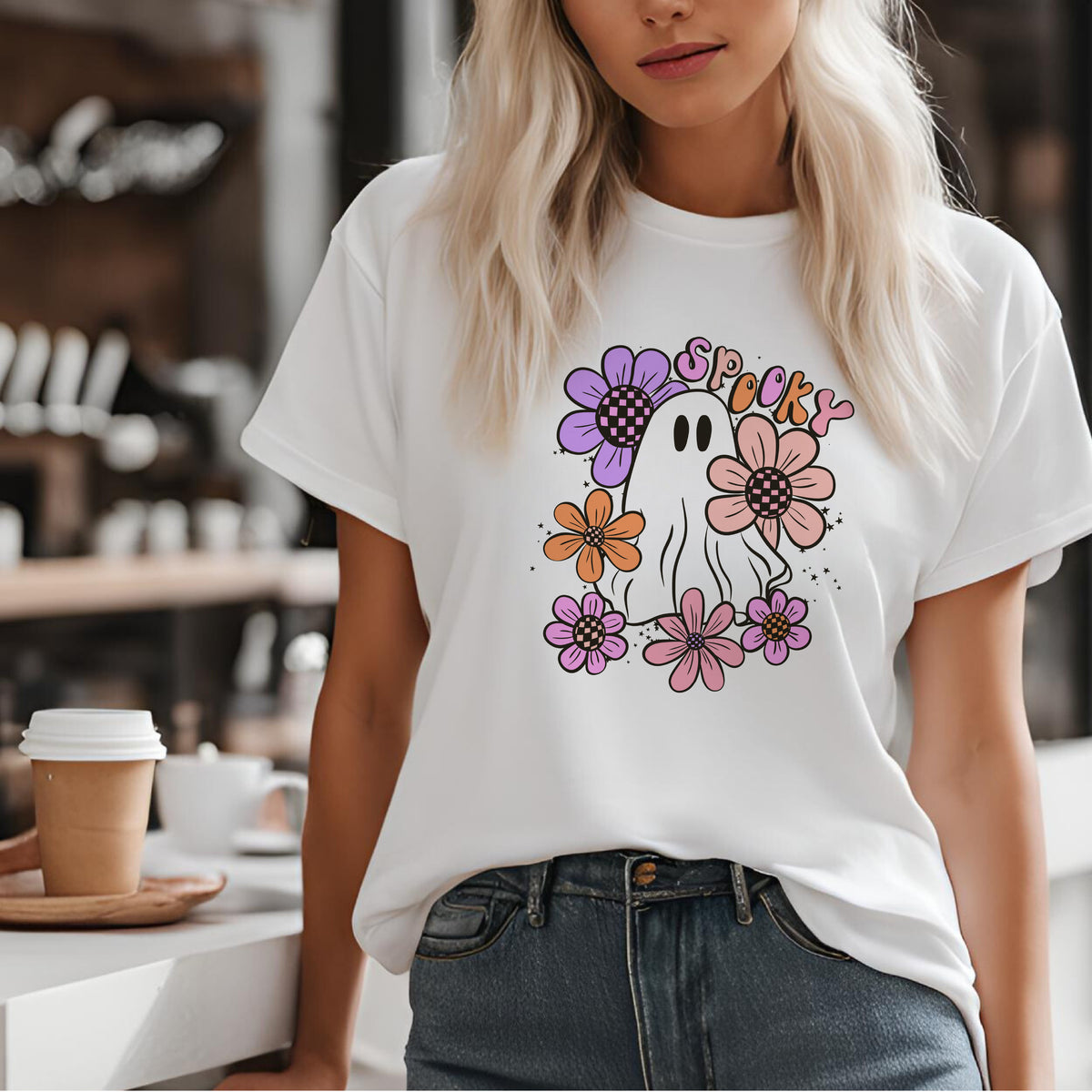 Spooky Ghost Floral PNG Sublimation – Skyy Designs Co.