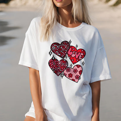 Valentine Hearts PNG Design