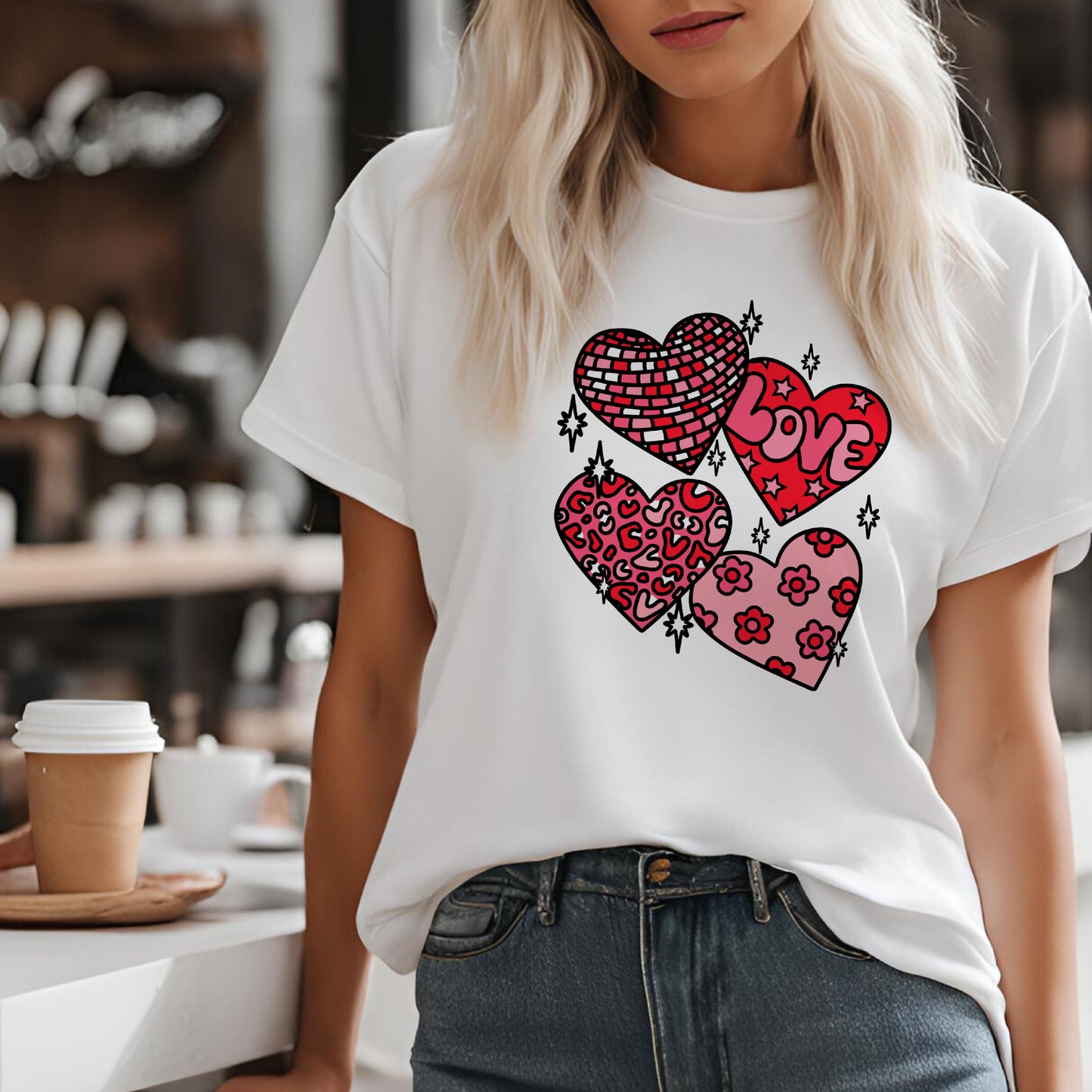 Valentine Hearts PNG Design