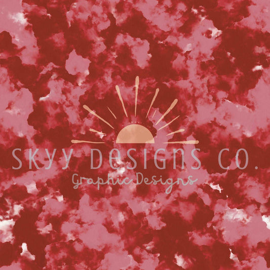 Red and pink tie dye digital seamless pattern for fabrics and wallpapers, Tie dye repeat pattern file, Digital paper Valentines tie dye - SkyyDesignsCo