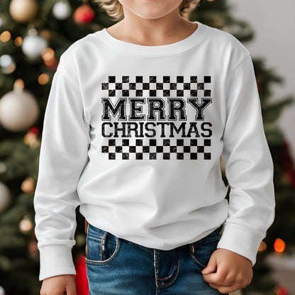 Checkered Christmas PNG Design