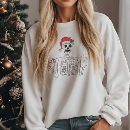 Christmas skeleton sublimation PNG design