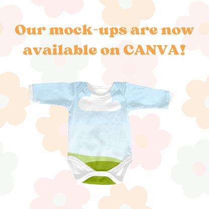 Baby onesie Mock-up template - SkyyDesignsCo