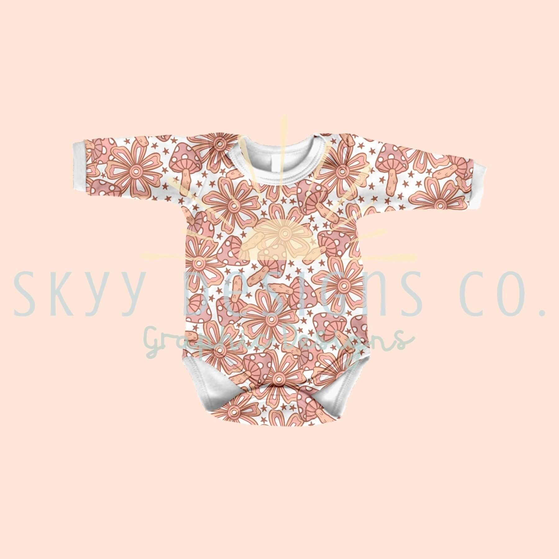 Baby onesie Mock-up template - SkyyDesignsCo