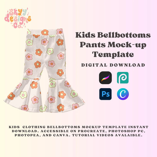 bell bottoms mock-up template - SkyyDesignsCo | Seamless Pattern Designs