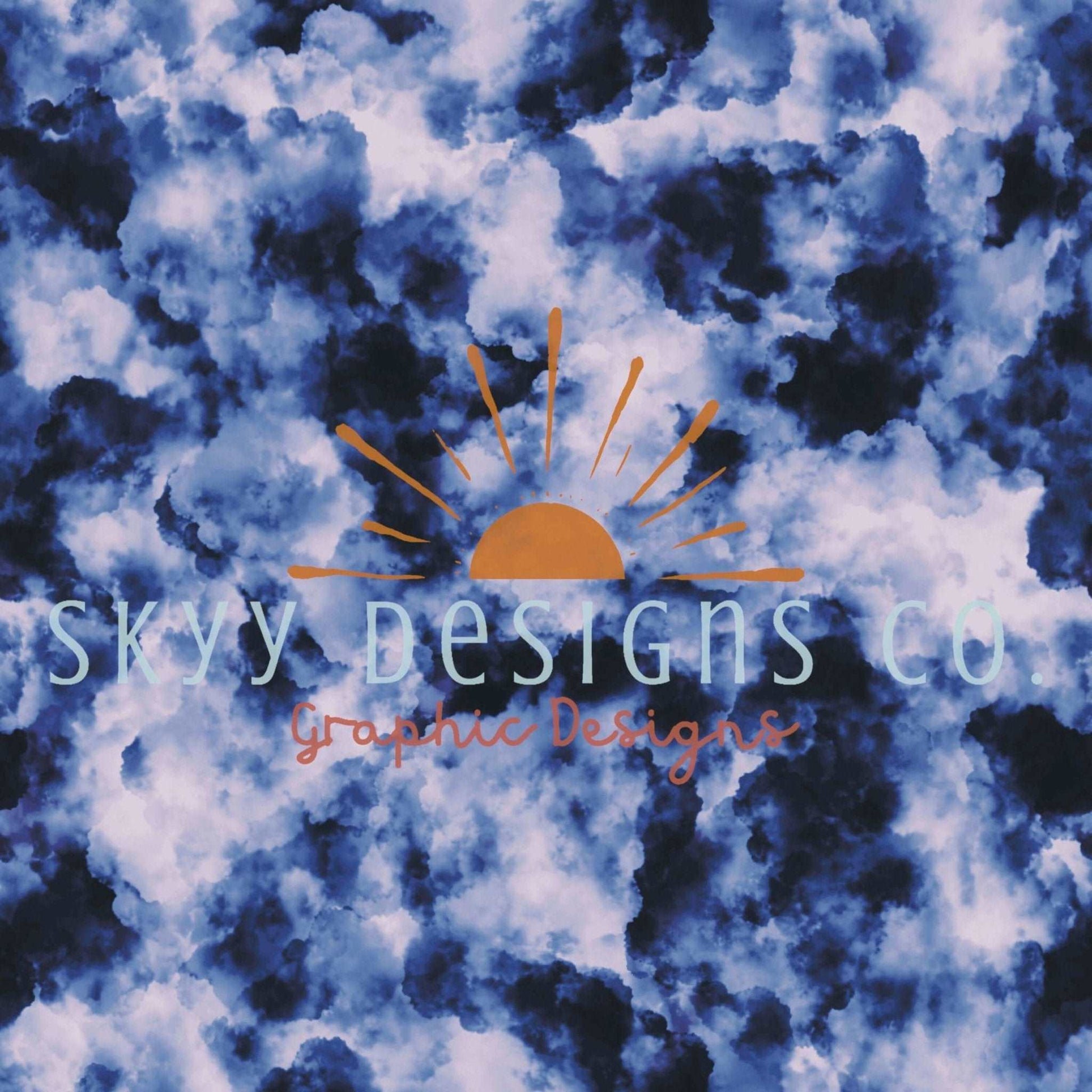 Black and blue tie dye seamless pattern - SkyyDesignsCo | Seamless Pattern Designs