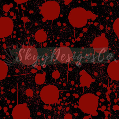 Blood splatter seamless repeat pattern - SkyyDesignsCo | Seamless Pattern Designs