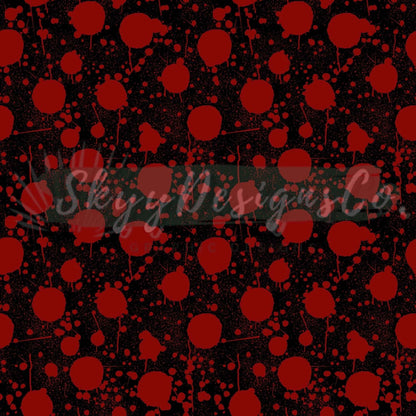 Blood splatter seamless repeat pattern - SkyyDesignsCo | Seamless Pattern Designs