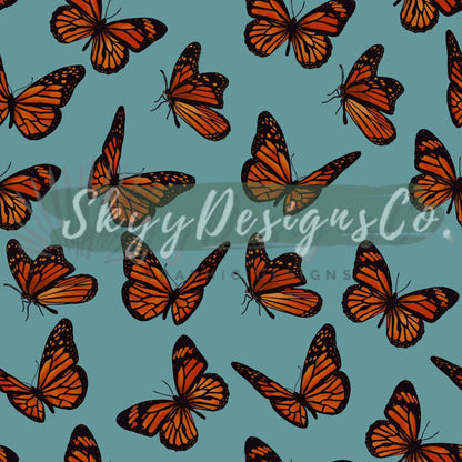Blue butterflies seamless repeat pattern - SkyyDesignsCo | Seamless Pattern Designs